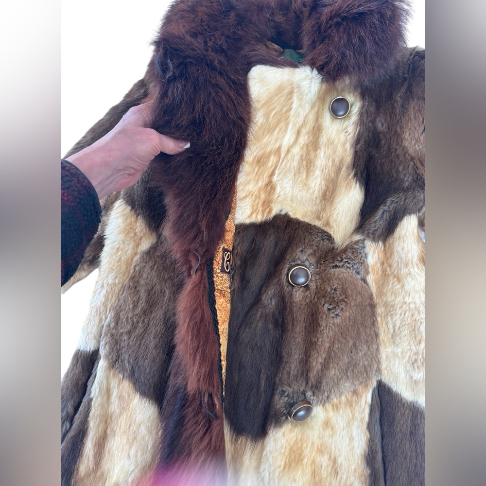 Vintage David green Anchorage Patchwork Genuine F… - image 10